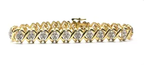 10k 1.50ctw Diamond XO Bracelet