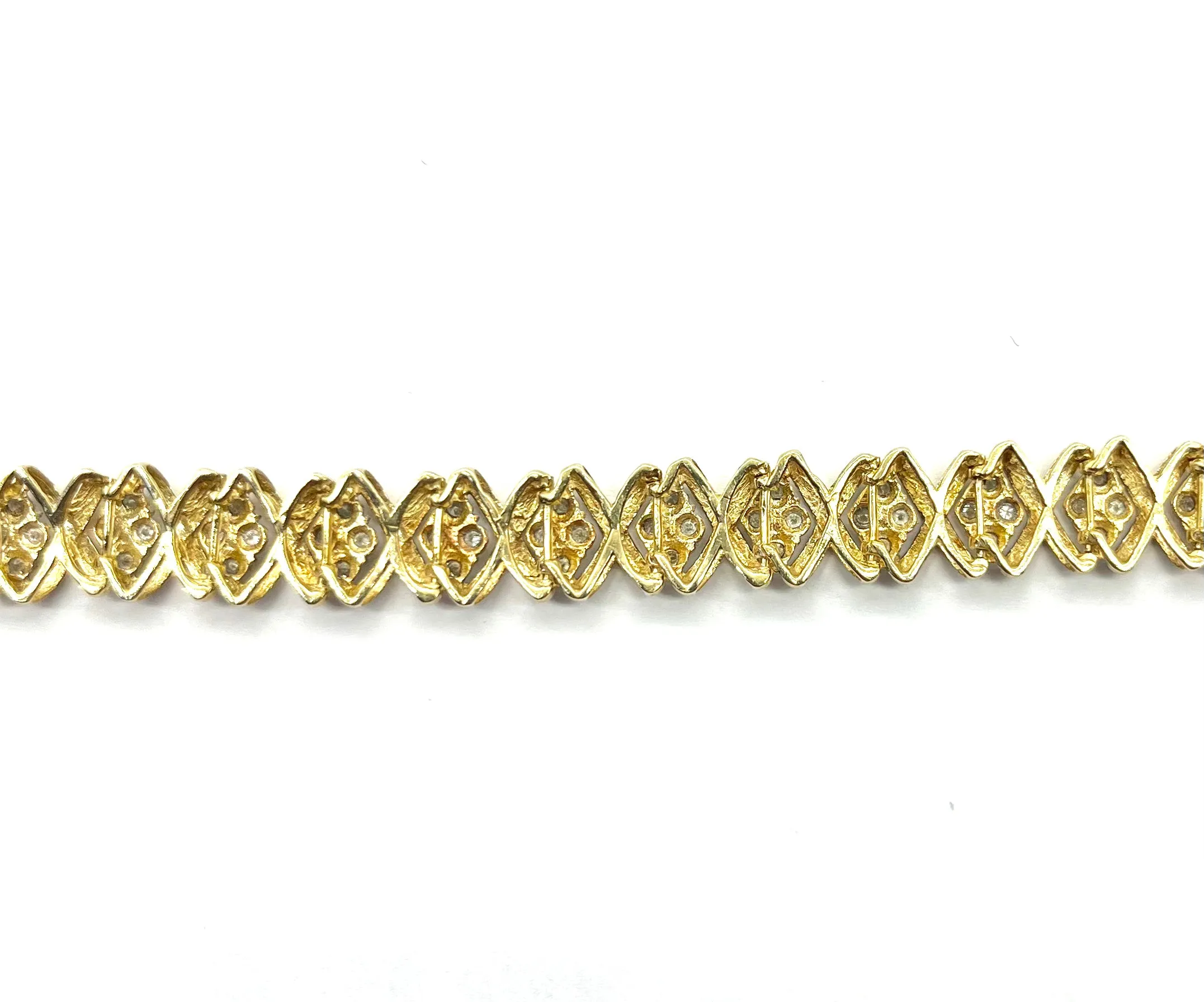 10k 1.50ctw Diamond XO Bracelet