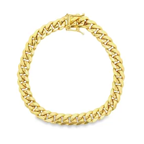 10k Yellow Gold Mens Link Bracelet