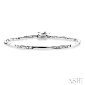 1/4 Ctw Single Cut Diamond Bracelet in 14K White Gold