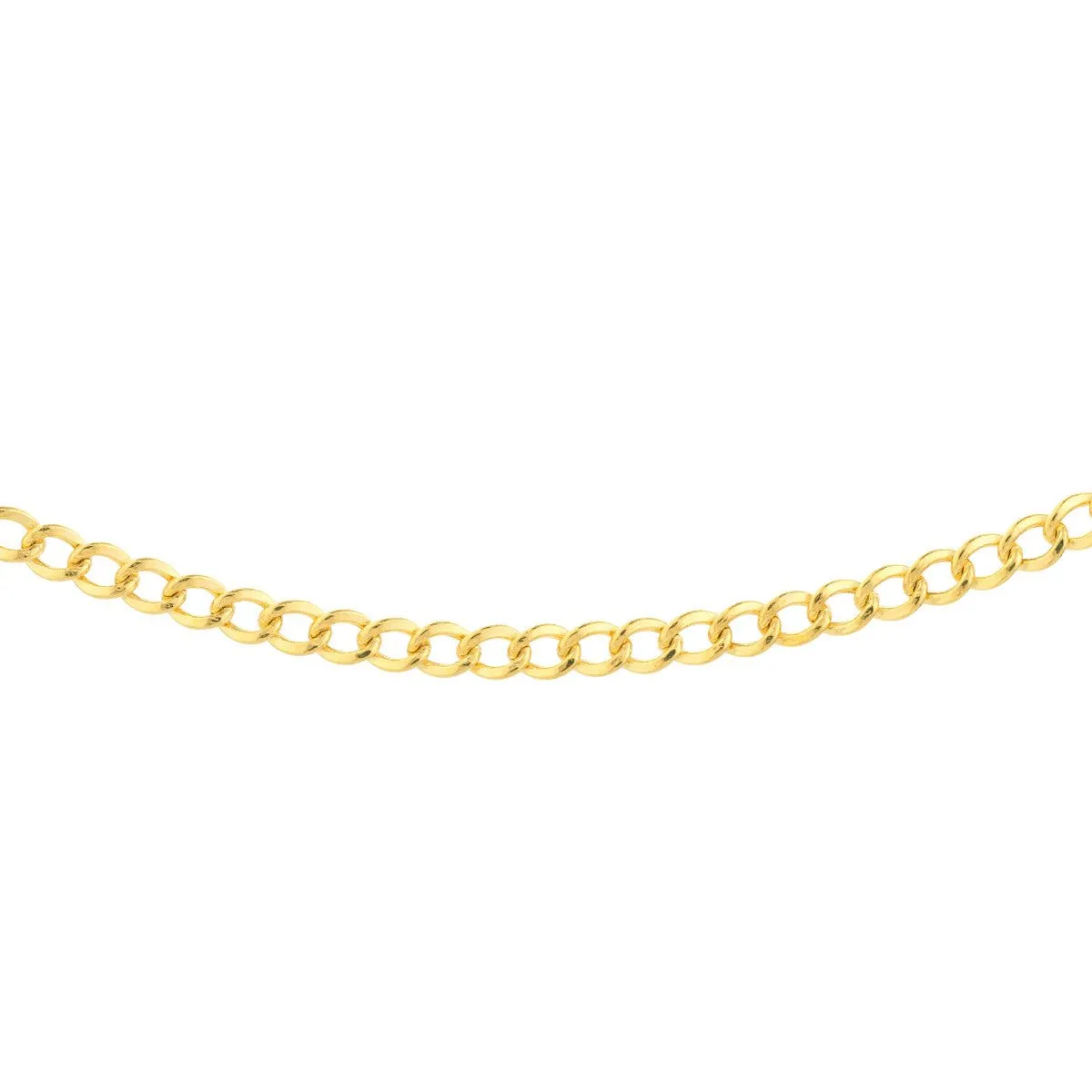 14K Yellow Gold Curb Chain Adjustable Choker