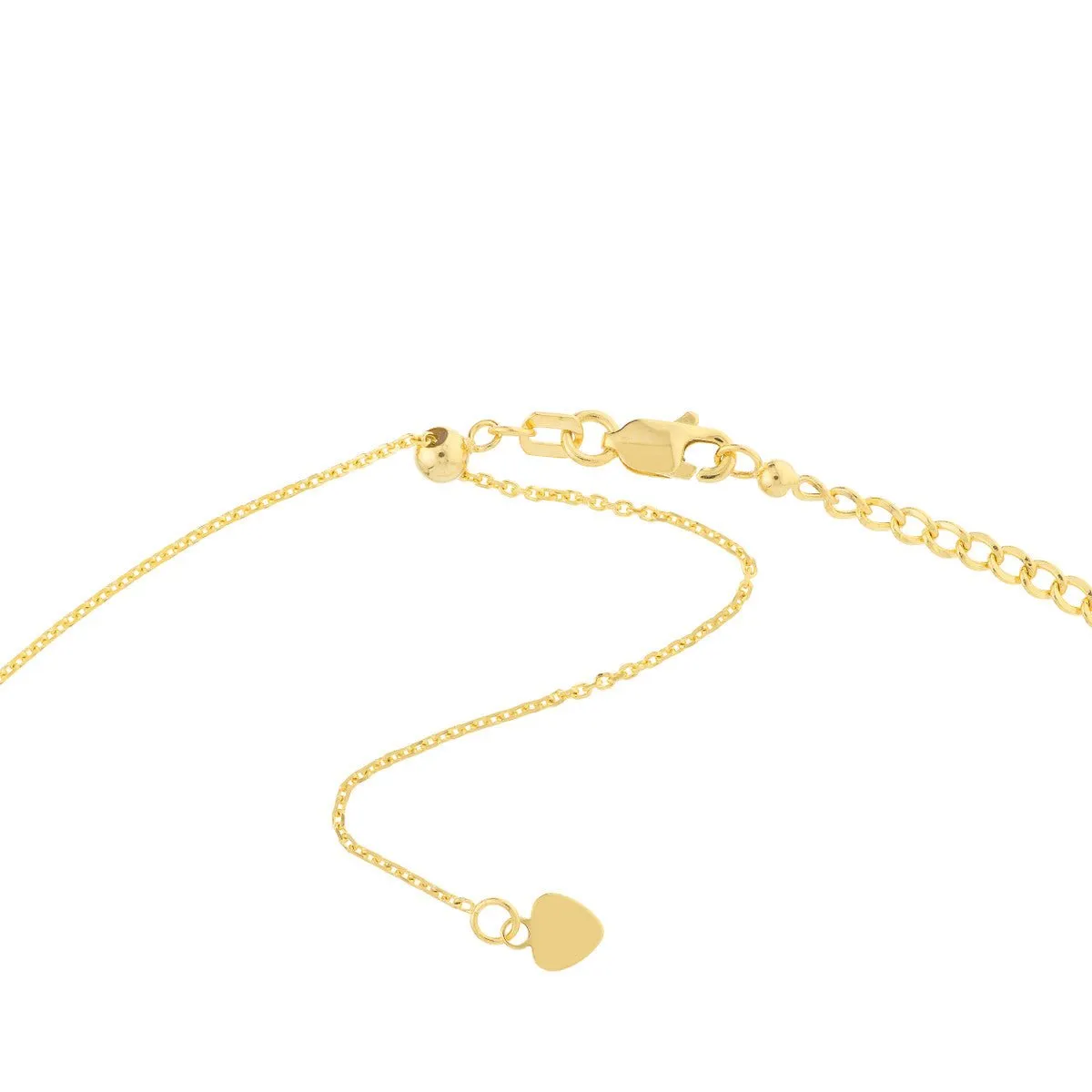 14K Yellow Gold Curb Chain Adjustable Choker