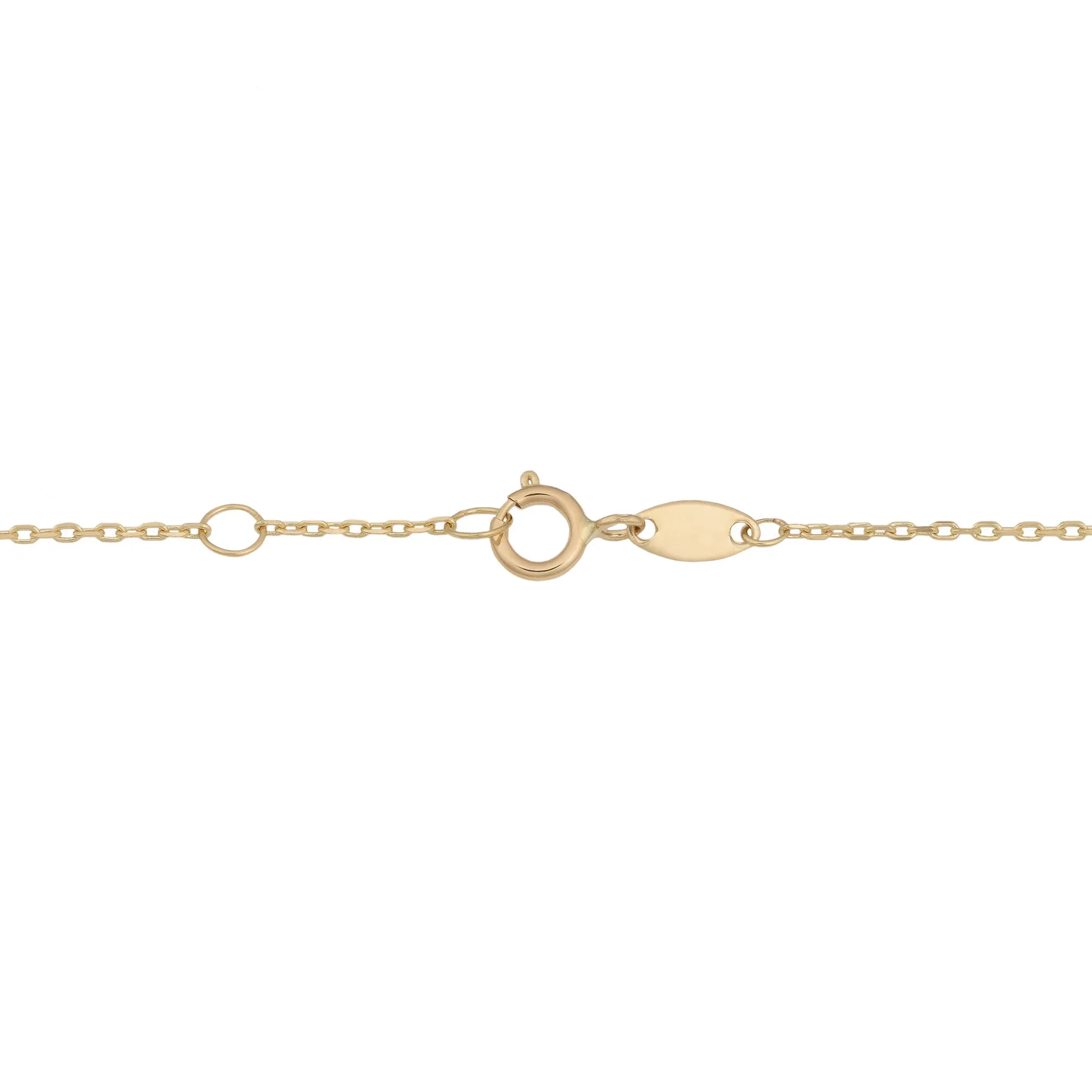 14k Yellow Gold Double Circle Womens Bracelet, 7.5