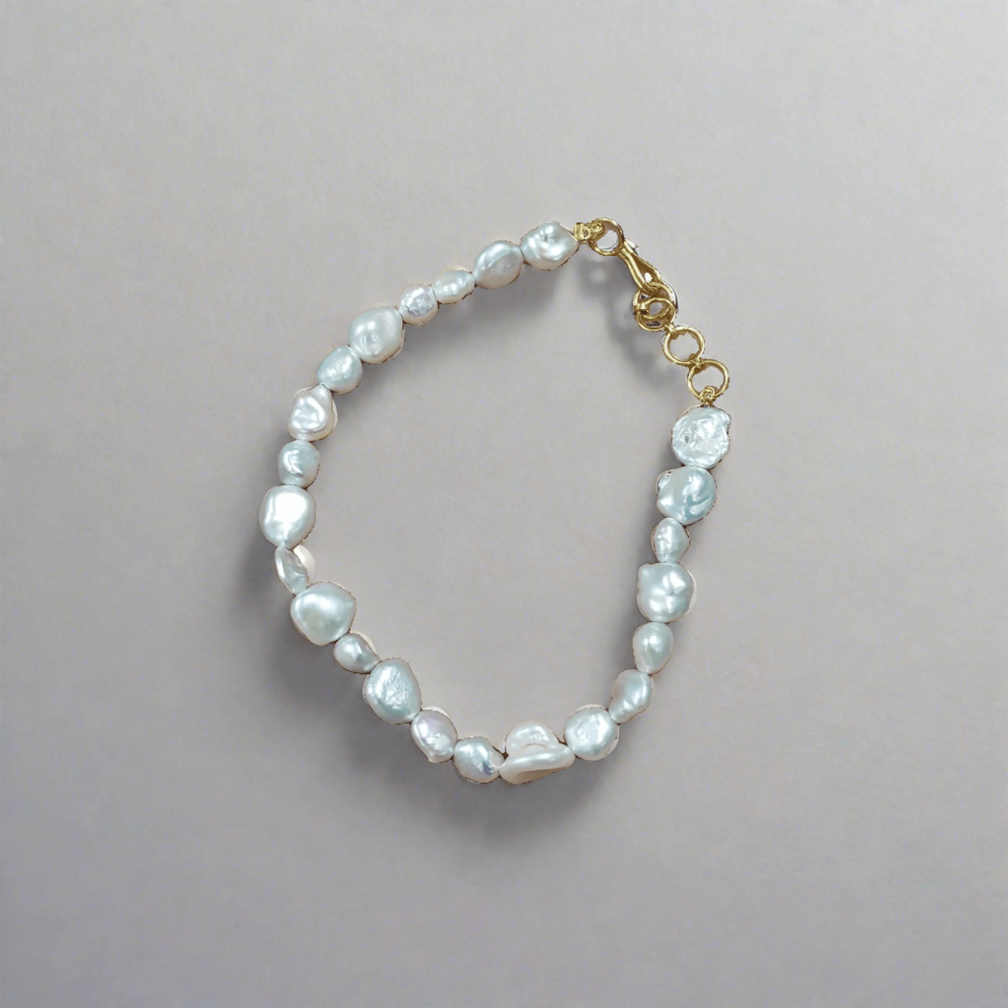 18k Gold Freshwater Pearl Bracelet