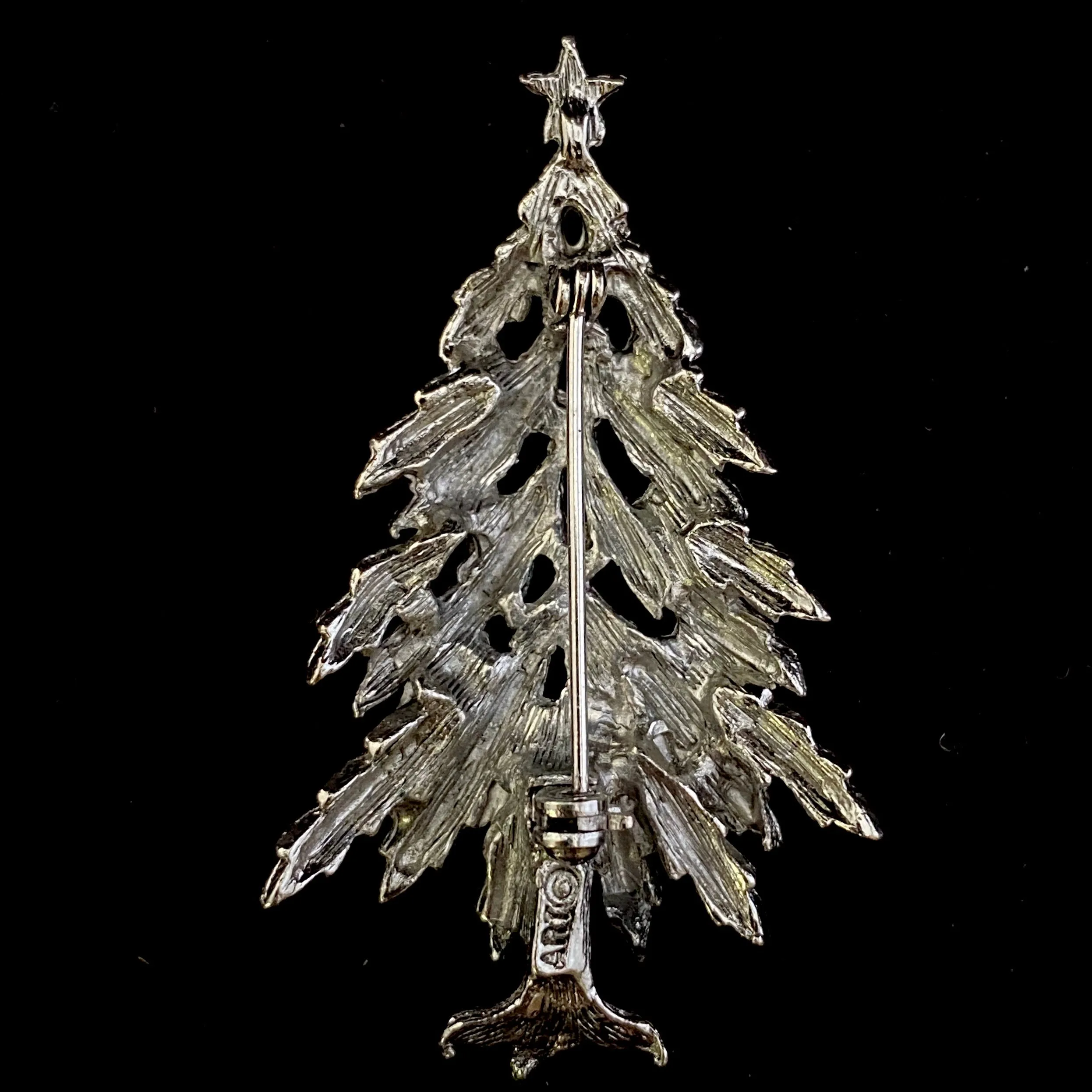 1950s ART Christmas Tree Brooch