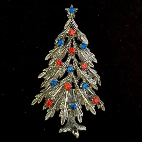 1950s ART Christmas Tree Brooch