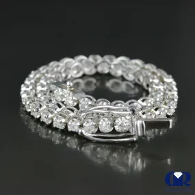 2.10 Ct Round Cut Diamond Tennis Bracelet In 14K White Gold 7"