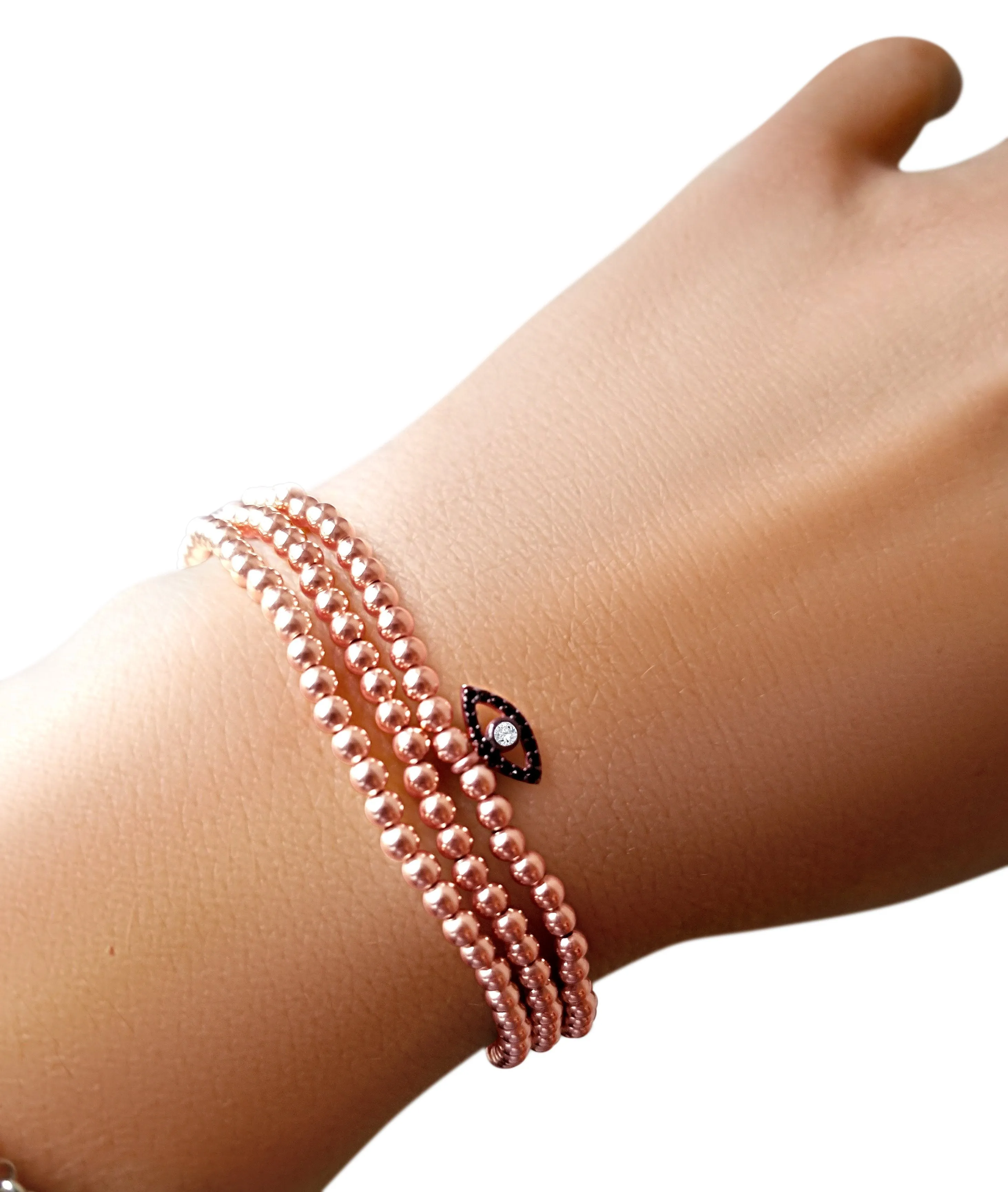 6mm Rose Gold Beaded Bracelets