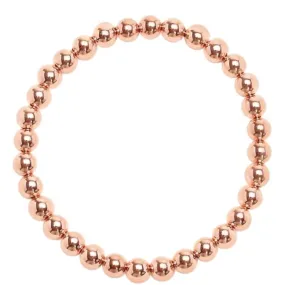 6mm Rose Gold Beaded Bracelets