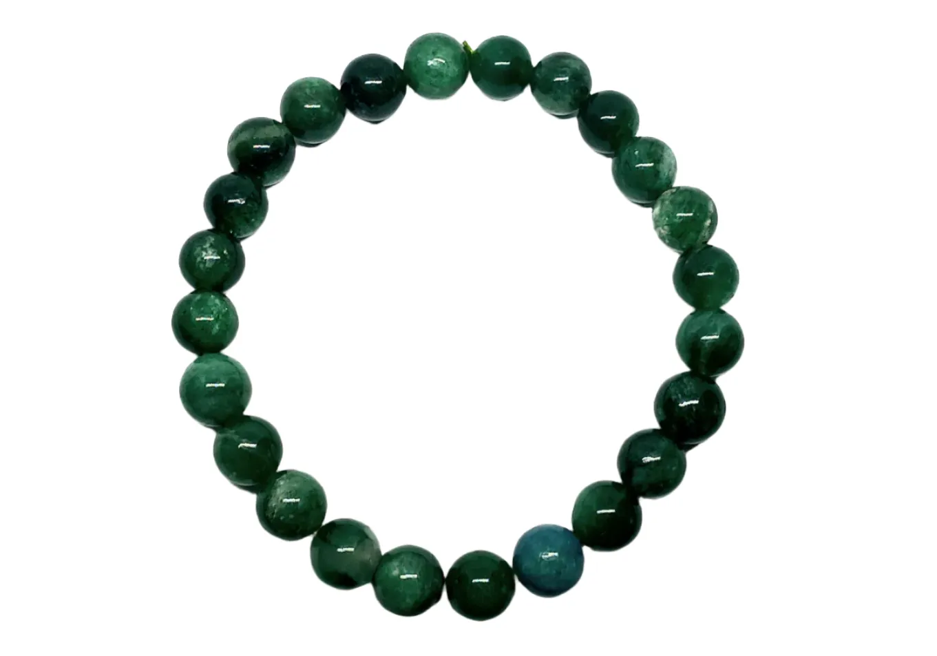 8MM Moss Agate Crystal Bracelet