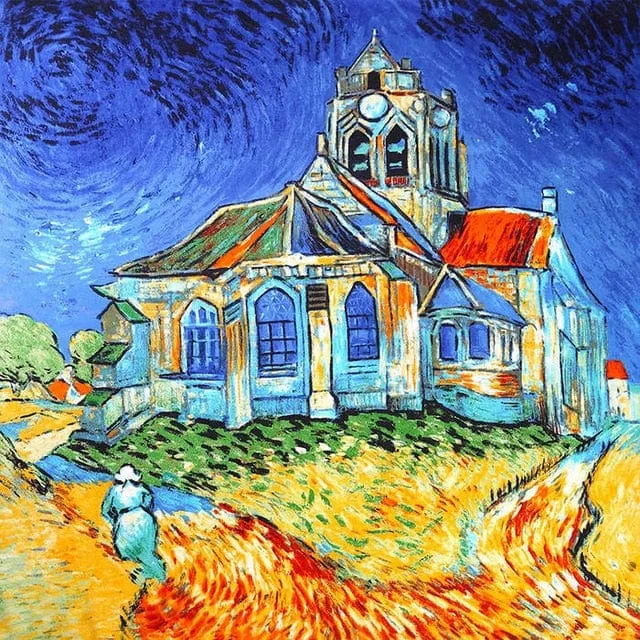 90*90CM 100% Real Silk Square Scarf  Van Gogh Classic Oil Paiting Scarf Starry Night and More