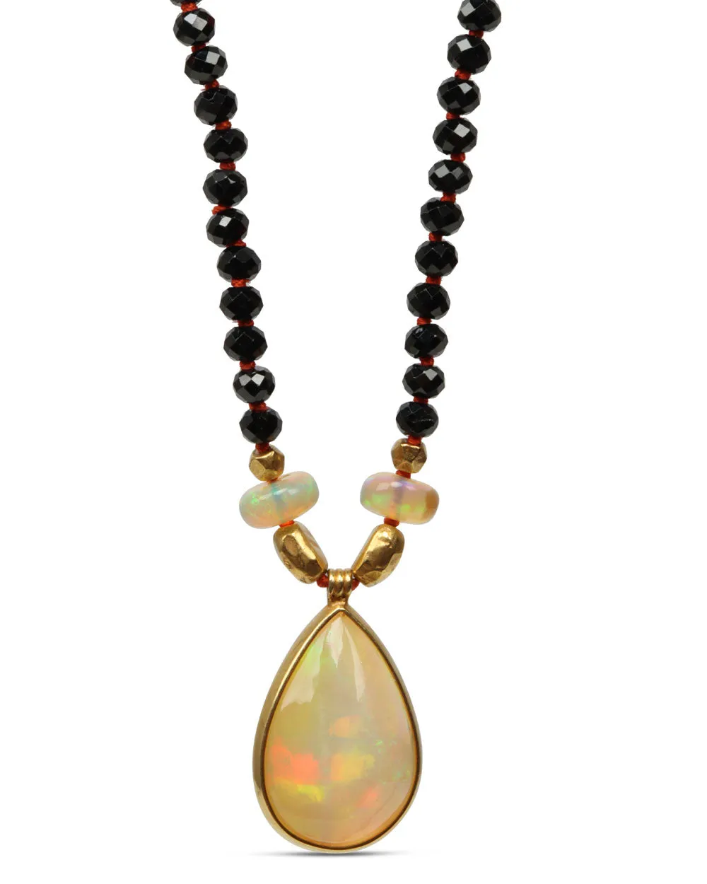 African Opal and Garnet Necklace