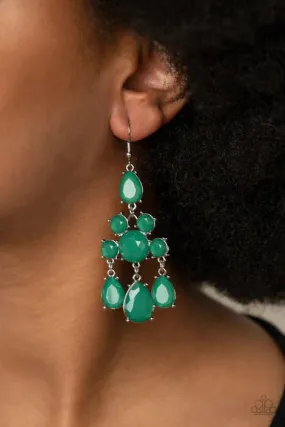 Afterglow Glamour - Green Earrings - Paparazzi Accessories