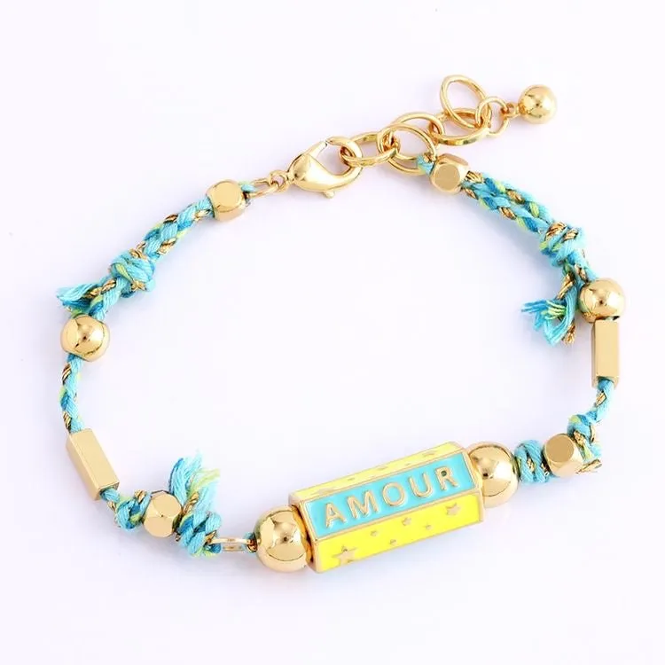 Amour Locket Bracelet Turquoise