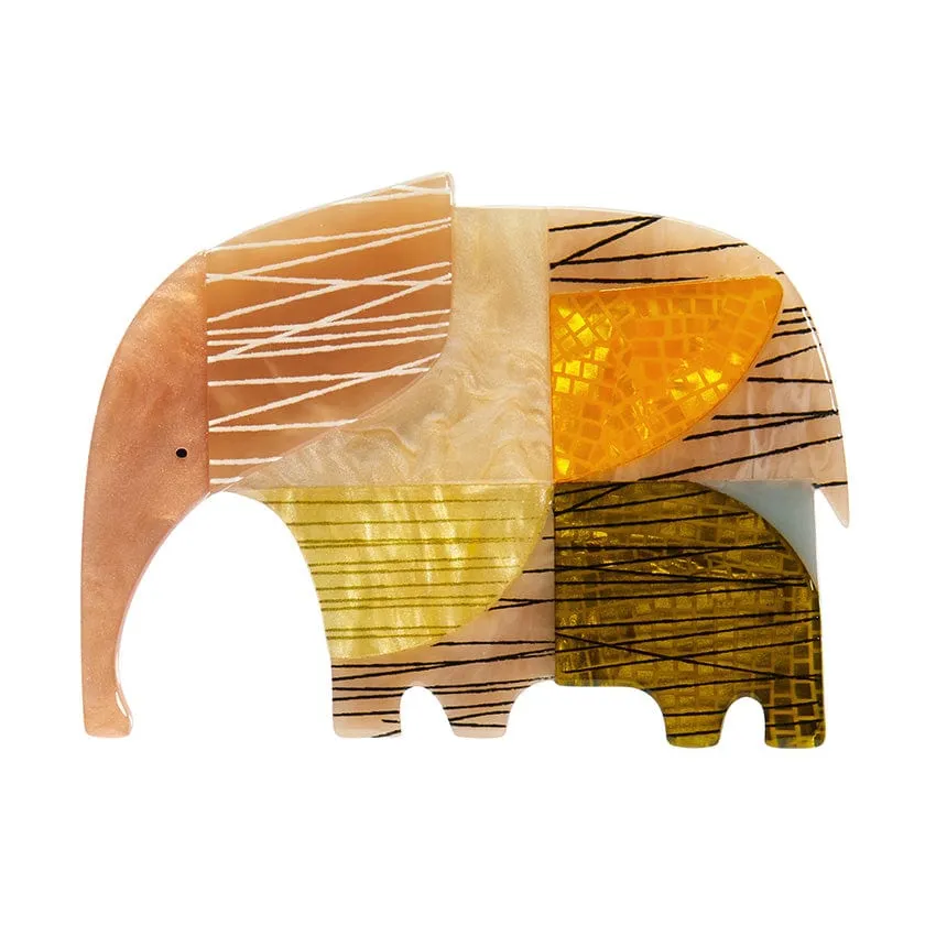 An Elephant Named Rumble Brooch