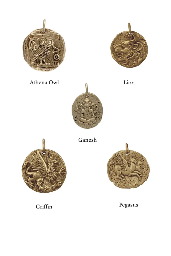 Ancient Greek Coin Charm Necklaces