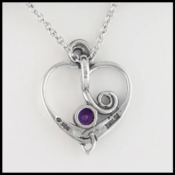 Anna's Heart Pendant with Gemstones