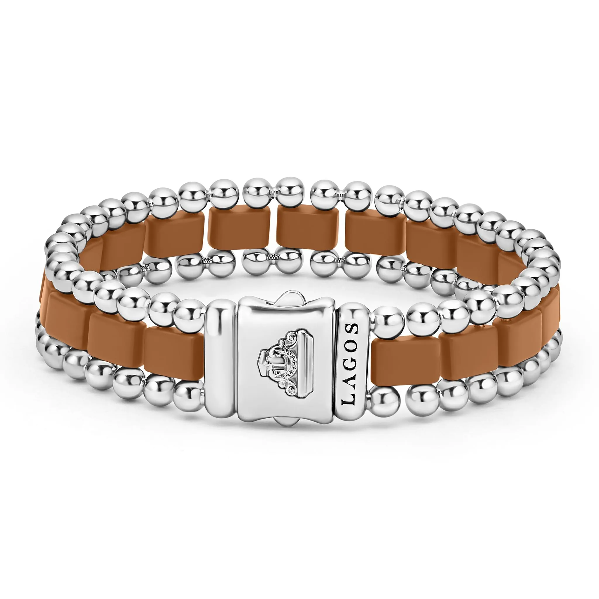 Anthem Matte Tan Ceramic Link Bracelet