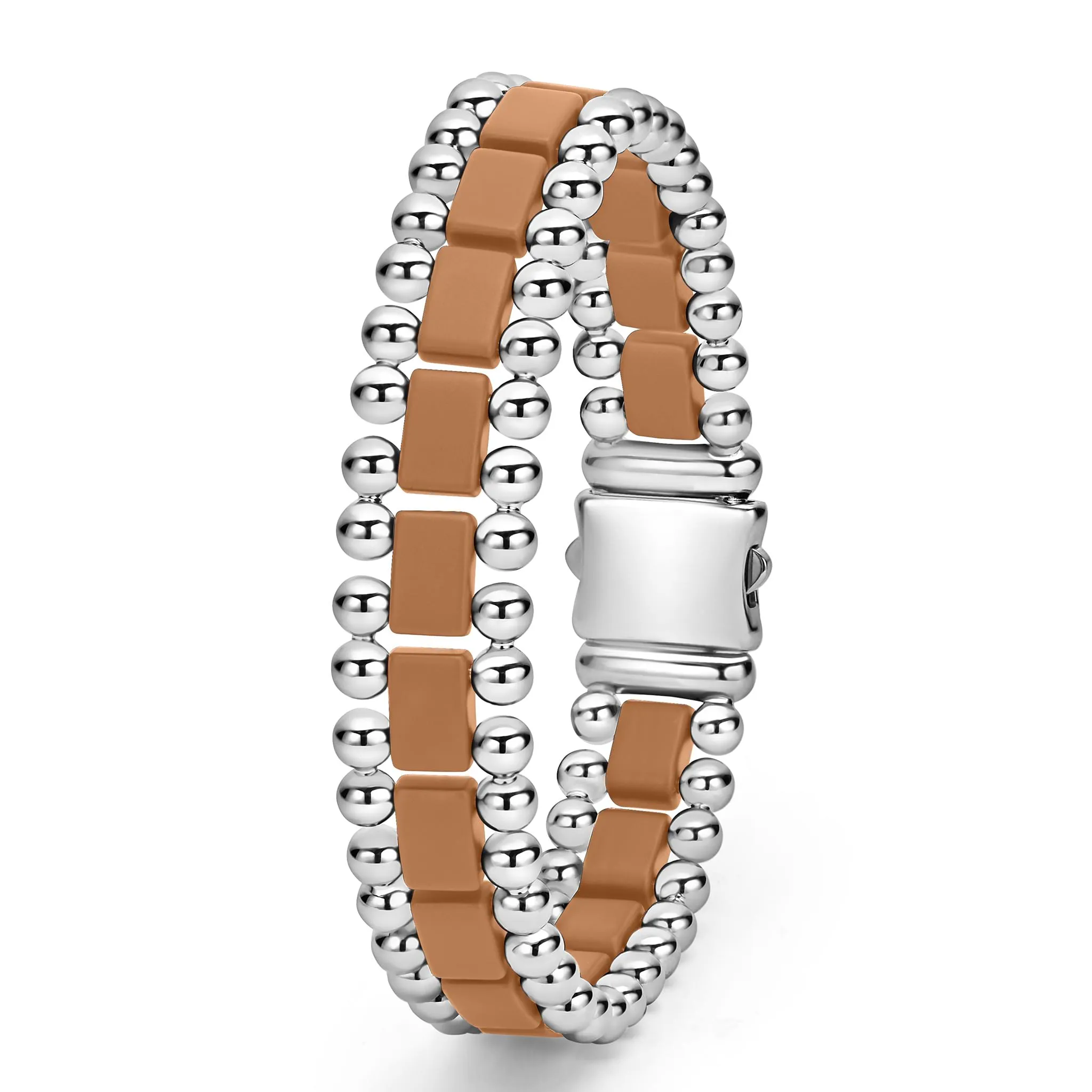 Anthem Matte Tan Ceramic Link Bracelet