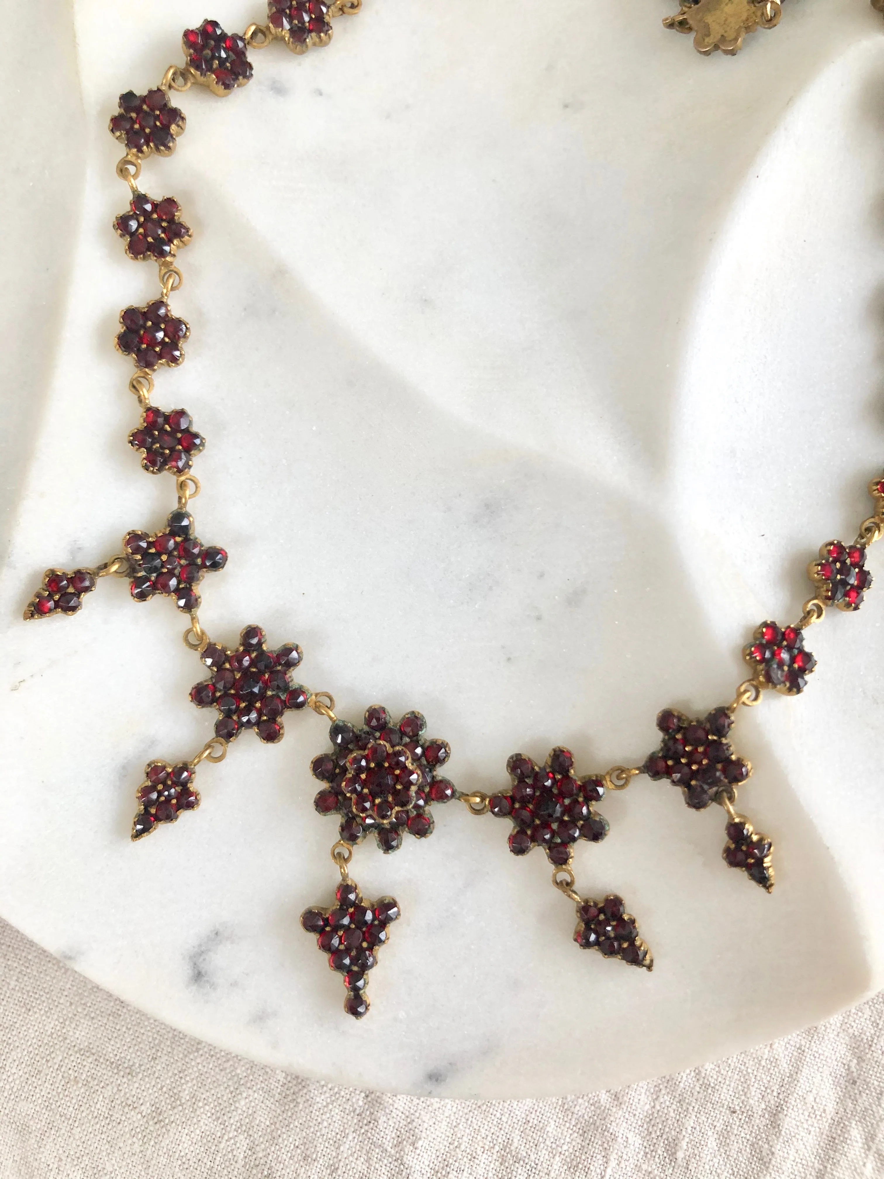 Antique Bohemian Garnet Necklace