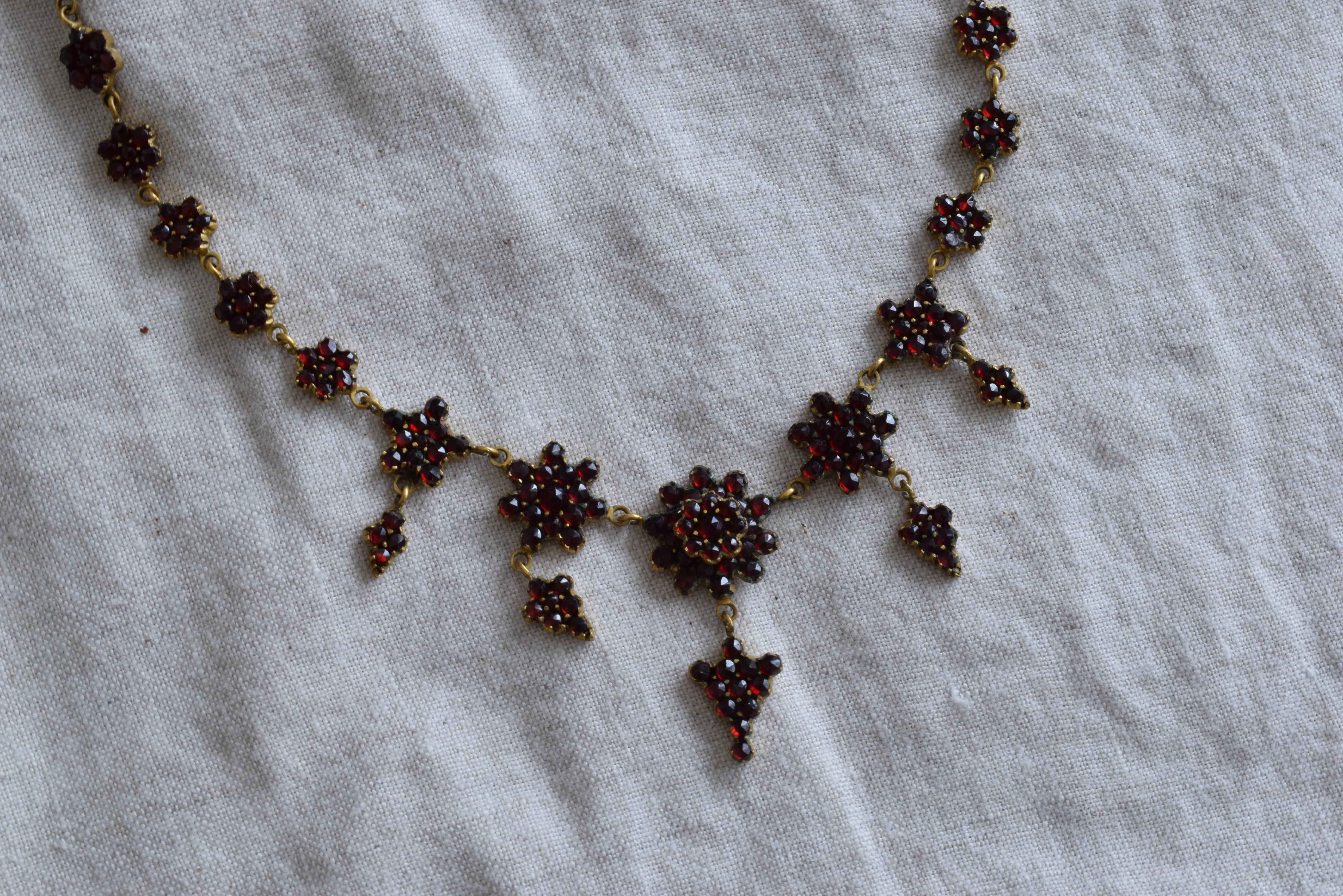 Antique Bohemian Garnet Necklace