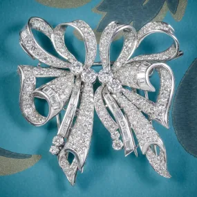 Antique French Edwardian 15Ct Diamond Double Clip Brooch Platinum Circa 1915