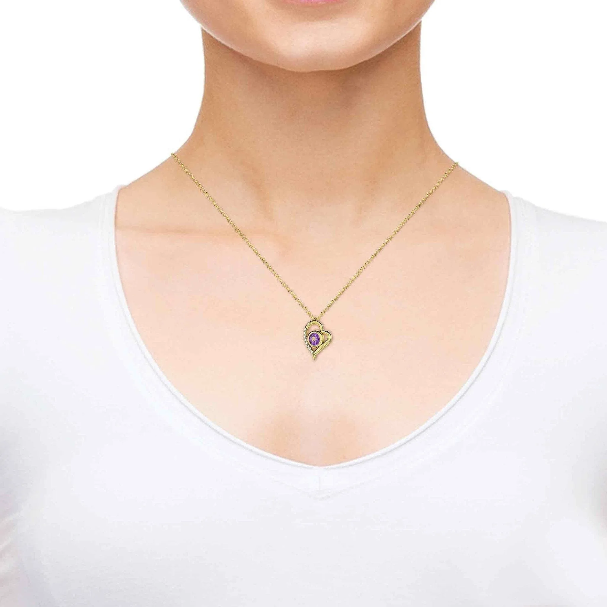 Aquarius Sign, 14k Gold Diamond Necklace, Swarovski