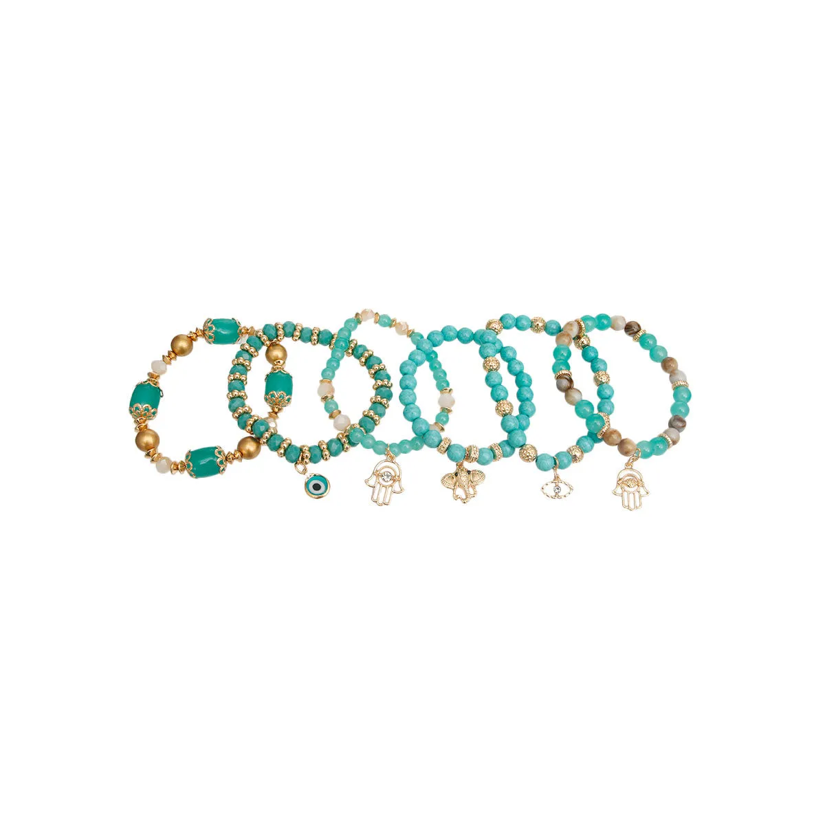 Aqui 6-layer Charm Bracelet