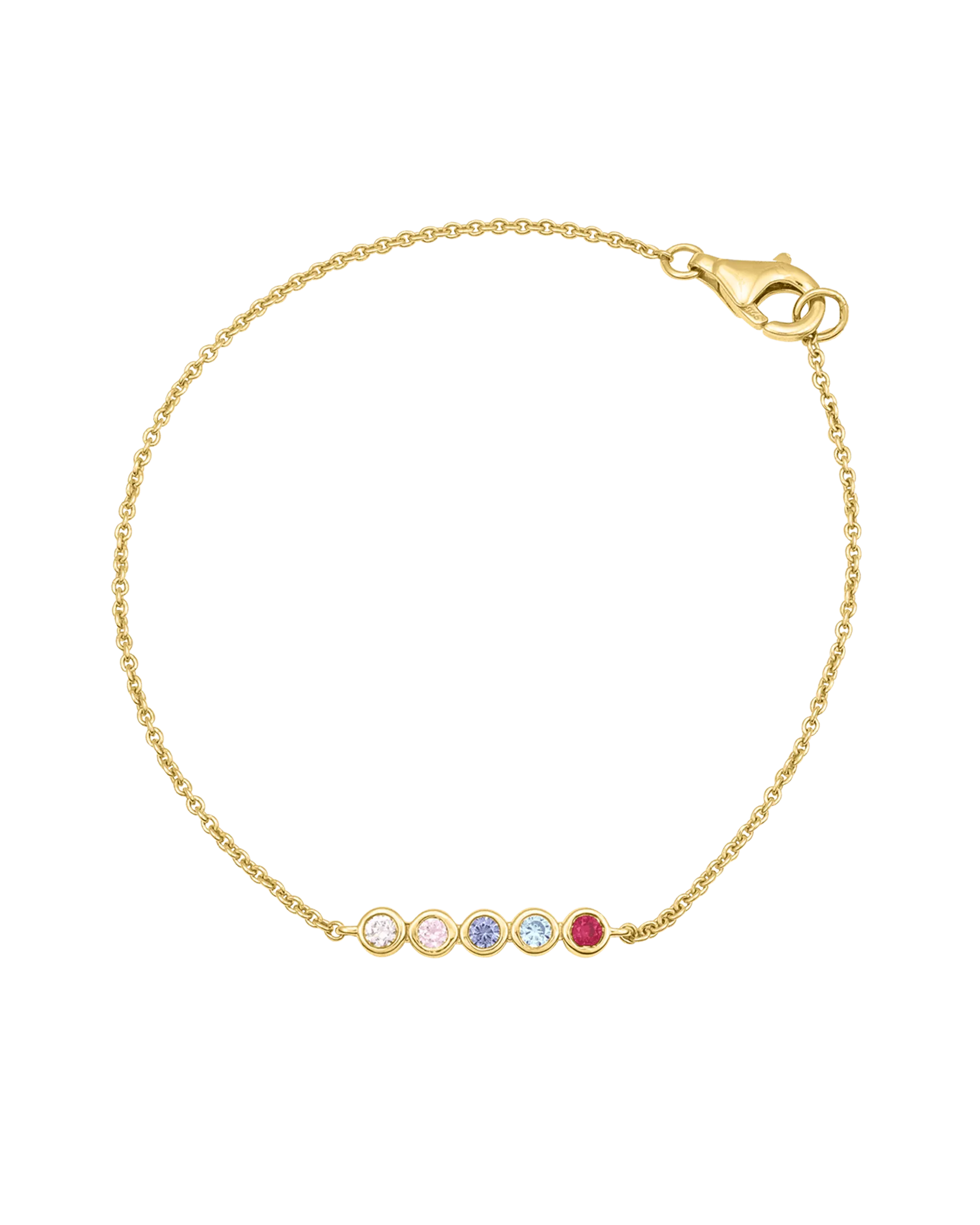 Bauble Birthstone Bracelet - 14K White Gold