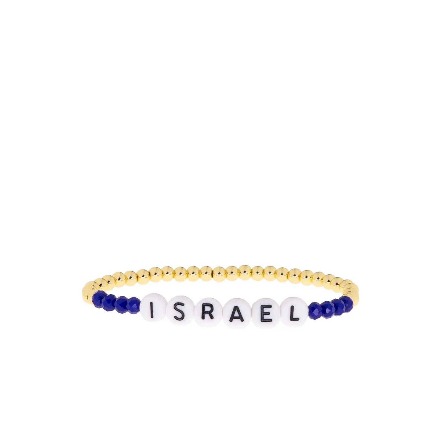 beaded ISRAEL disc bracelet