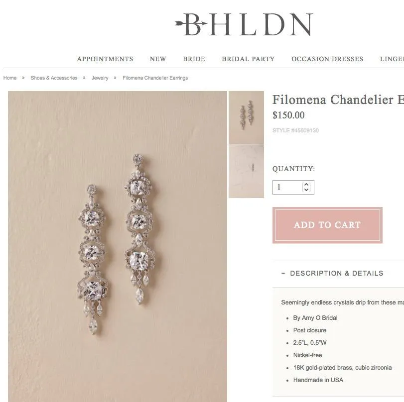 Beau Cushion Chandelier Earrings