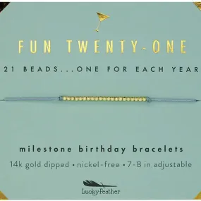 Birthday Milestone Bracelet 21st