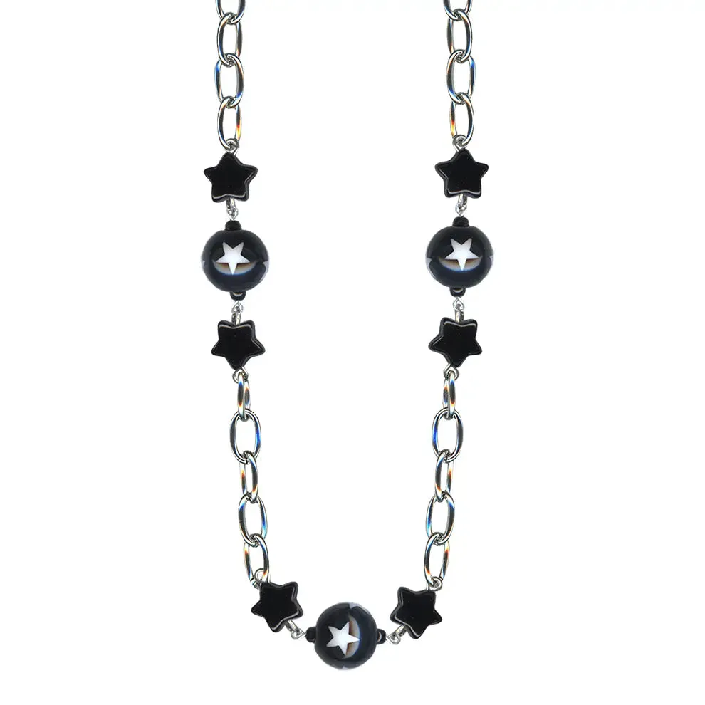 Black & White Star and Ball Choker by Classic Hardware