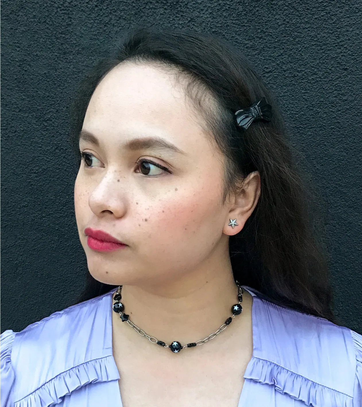 Black & White Star and Ball Choker by Classic Hardware