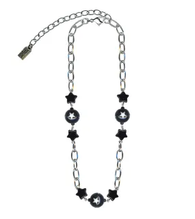 Black & White Star and Ball Choker by Classic Hardware