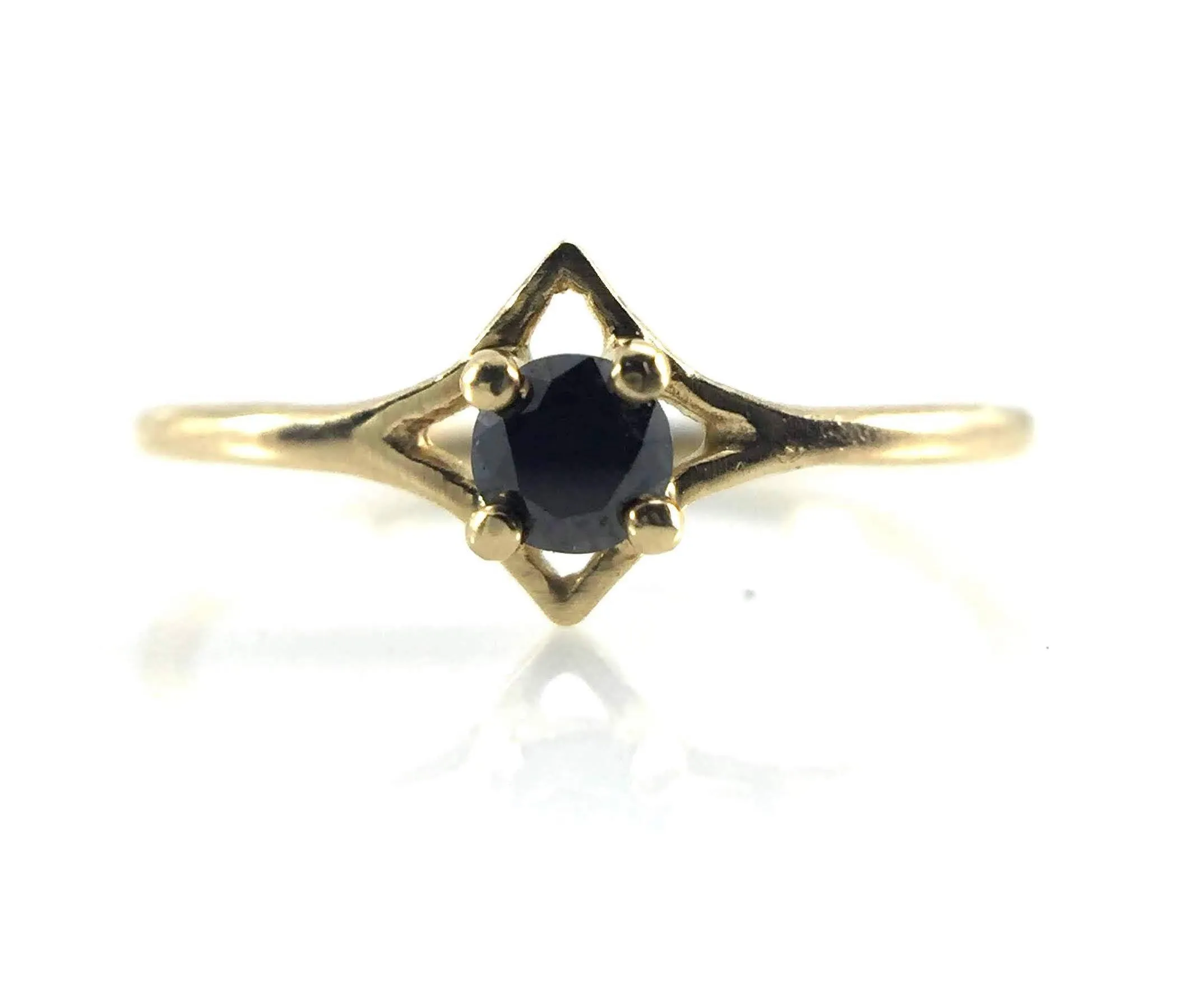 Black Diamond Star Ring