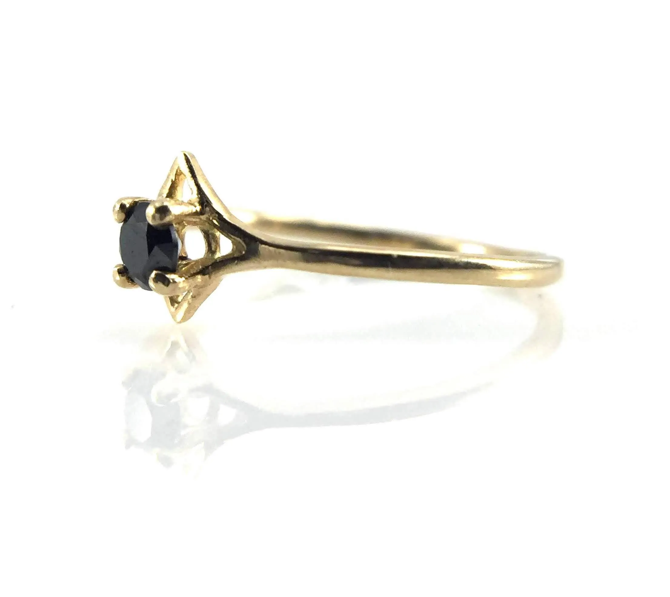 Black Diamond Star Ring