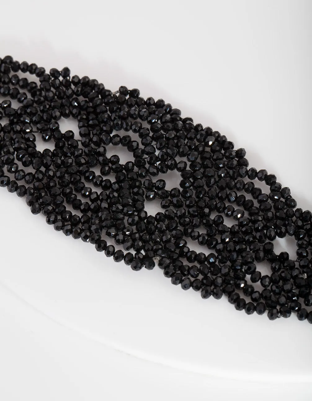 Black Lace Bead Bracelet