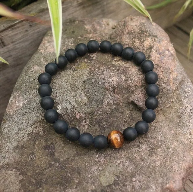 Black Onyx & Tigers Eye Bracelet