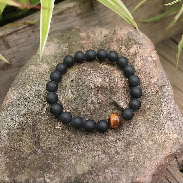 Black Onyx & Tigers Eye Bracelet