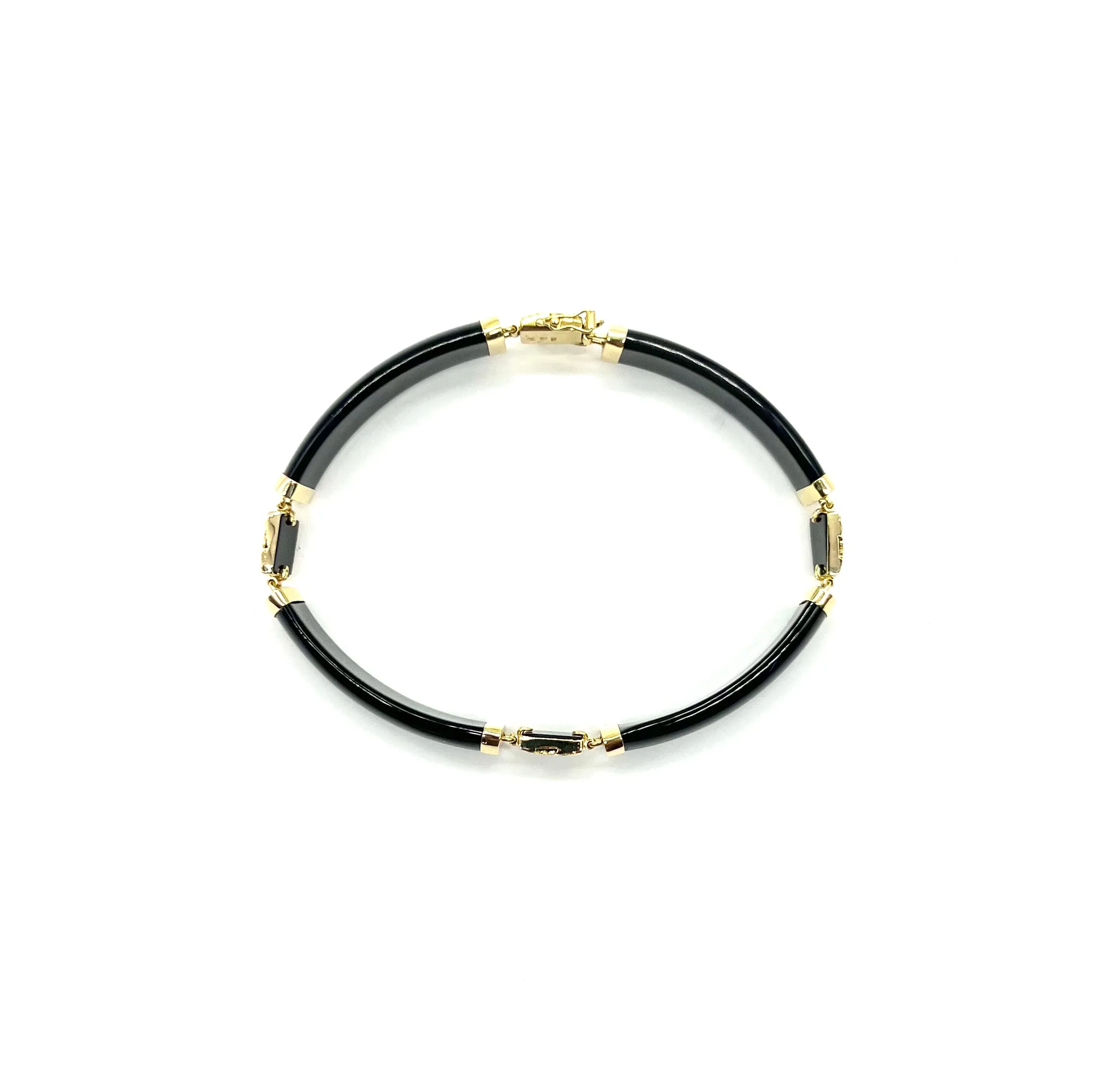 Black Onyx Link Bar Bracelet