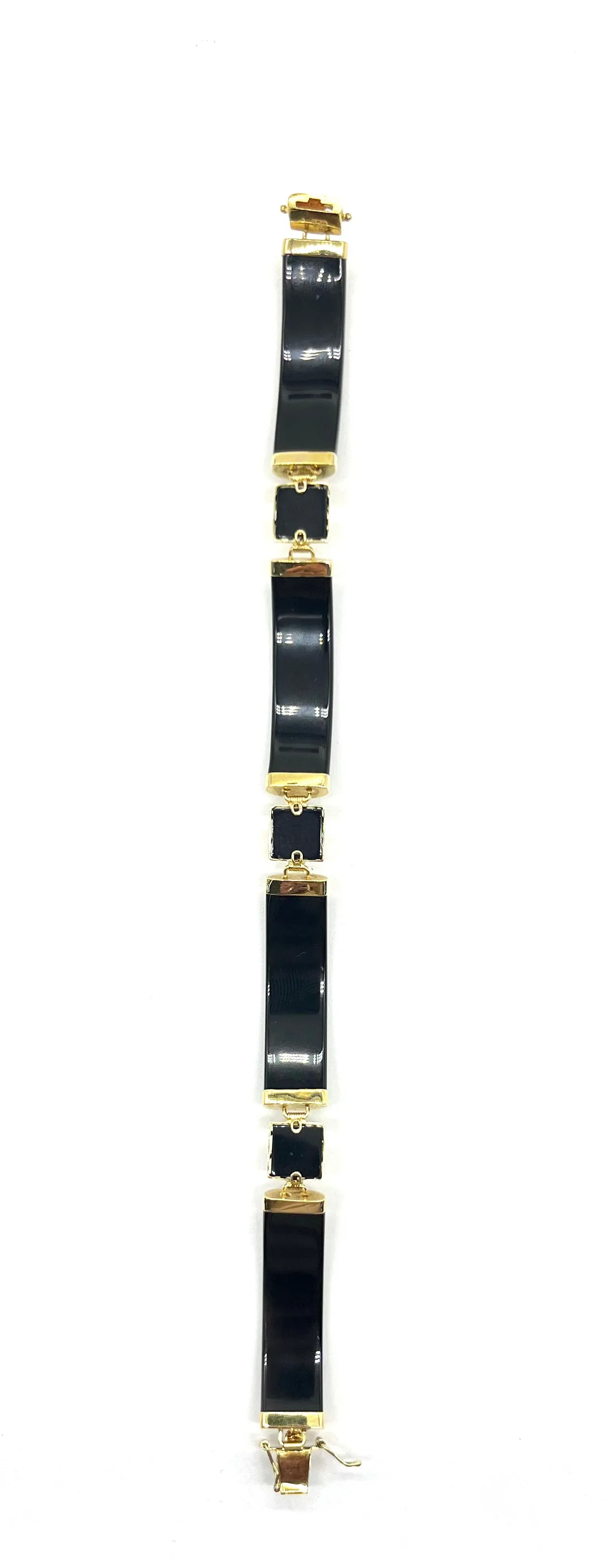 Black Onyx Link Bar Bracelet