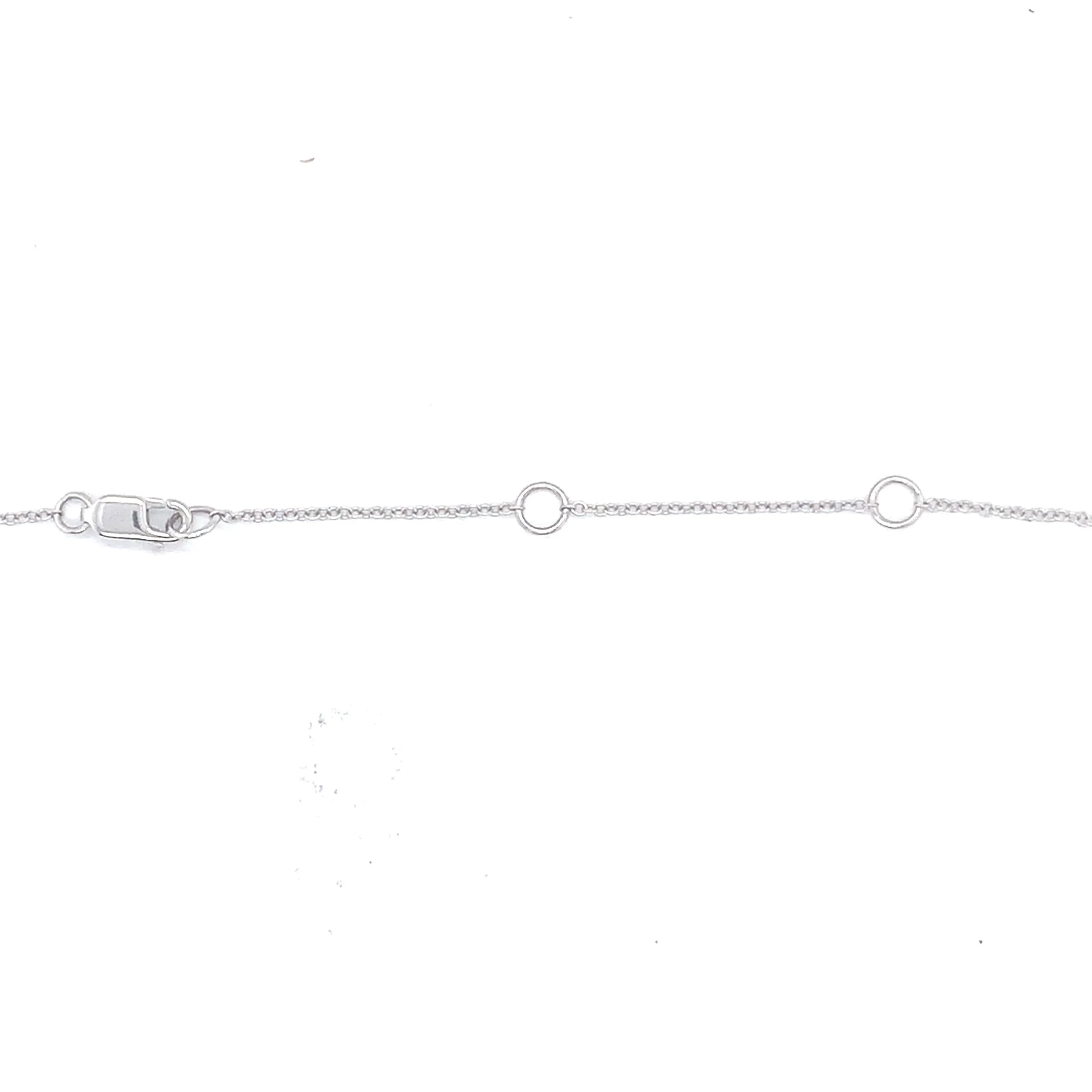 Blue Topaz Diamond Bar Necklace