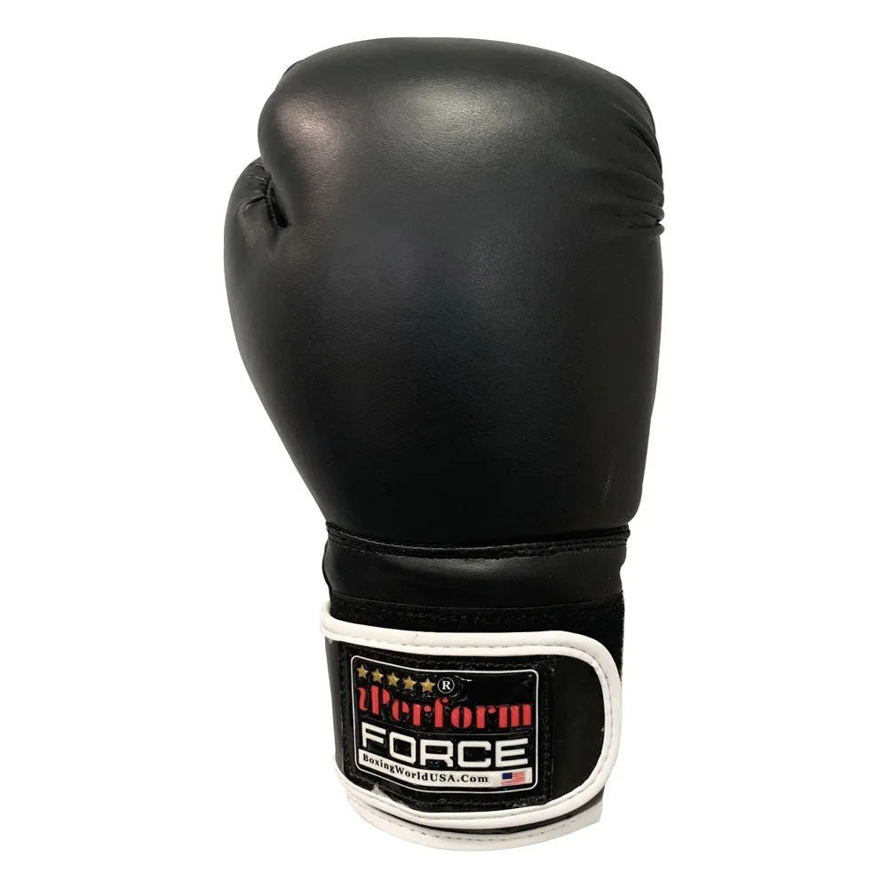 Boxing Gloves Men Women Plain Black