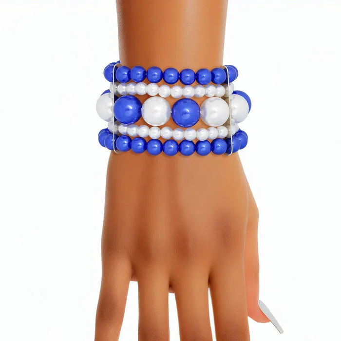 Bracelet Stacked Pearls for Women