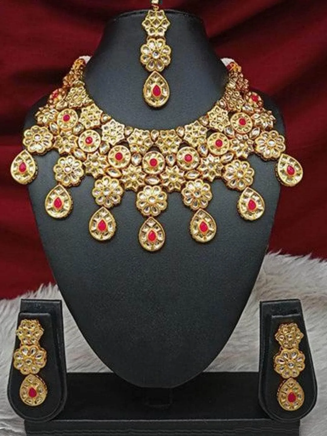 Bridal Kundan Drop Hanging Set