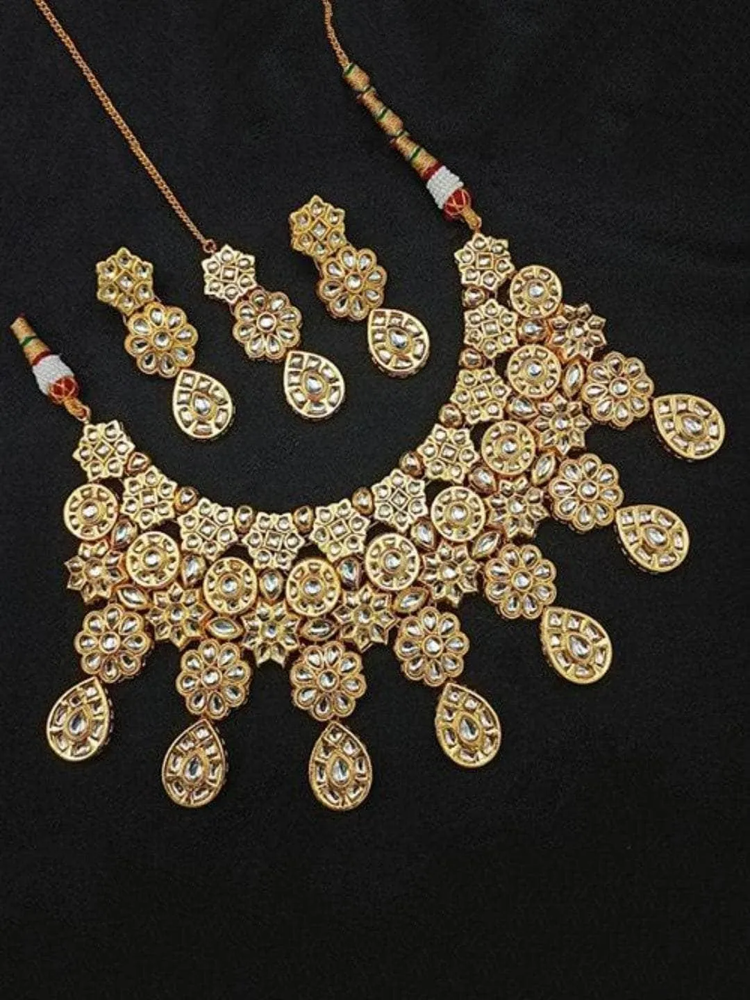 Bridal Kundan Drop Hanging Set