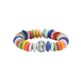 Brighton Women's Mingle Medley Beaded Stretch Silver Multicolor Bracelet