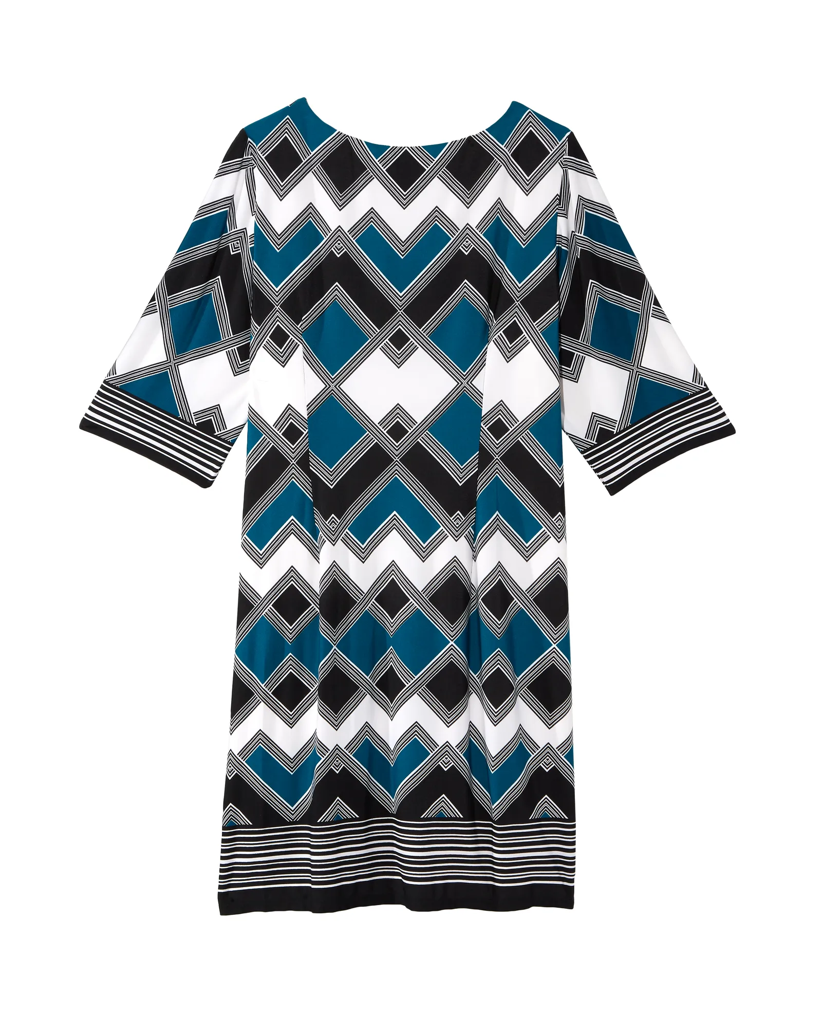 Briony Sheath Dress | Black / Azure Blue