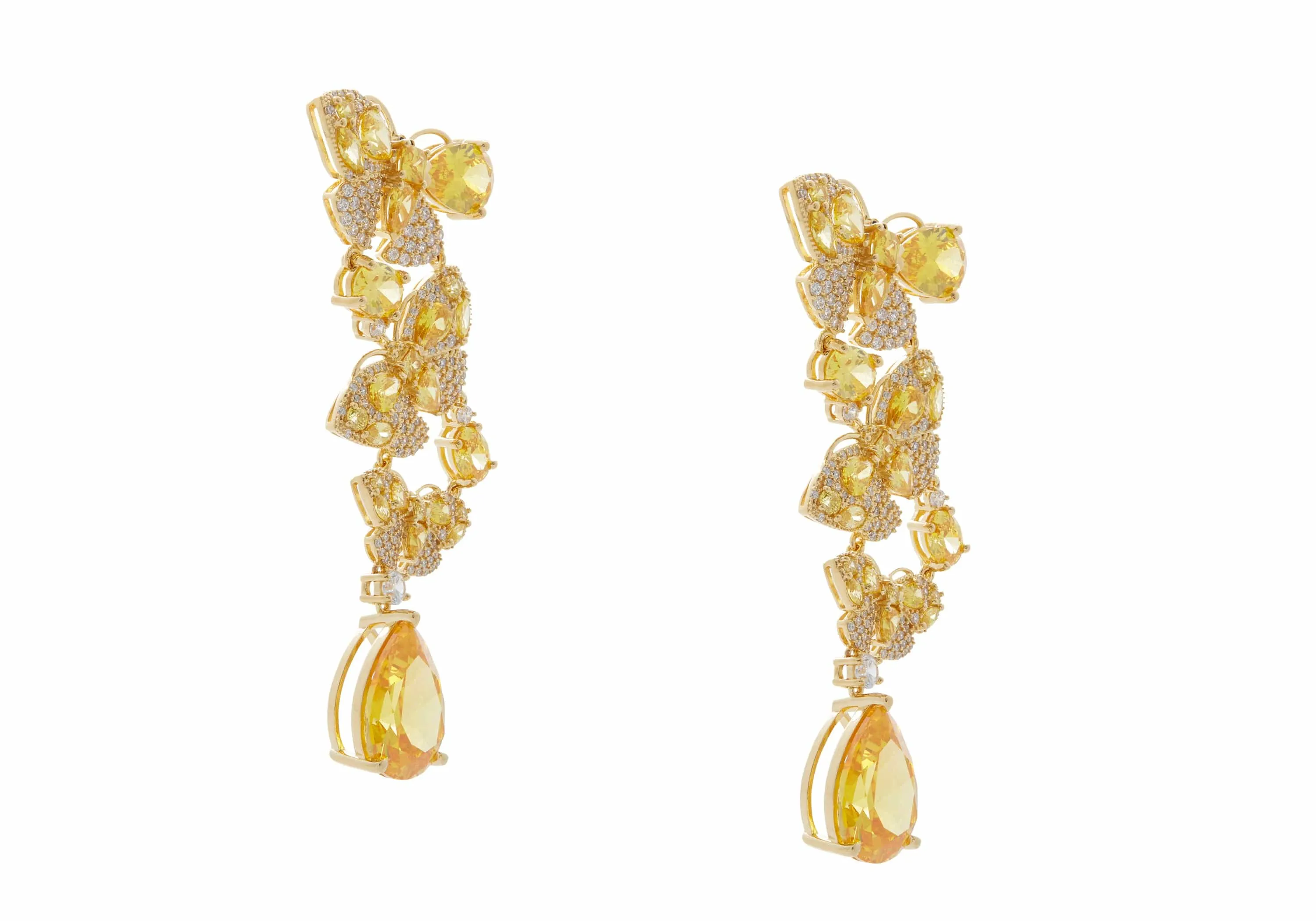 Butterfly Chandelier Earrings Yellow